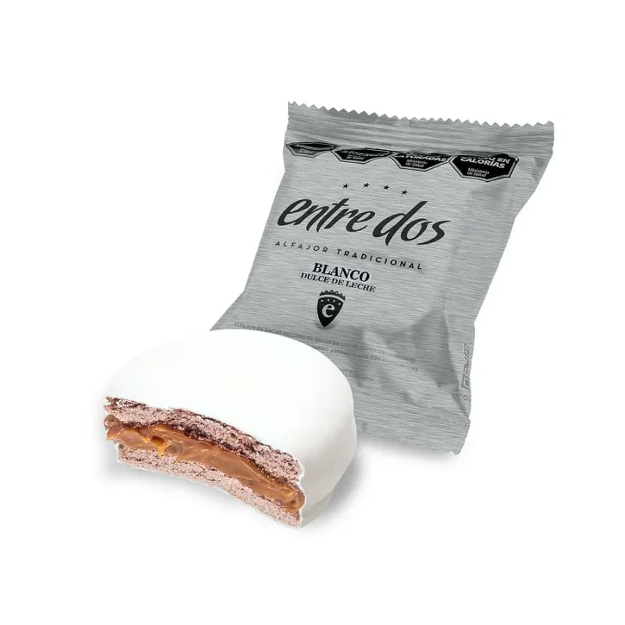 ALFAJOR ENTRE DOS BLANCO CLASICO