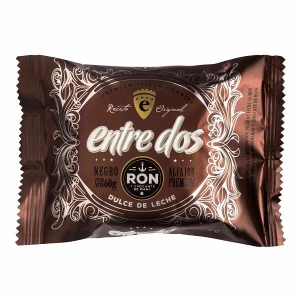 ALFAJOR ENTRE DOS NEGRO AL RON