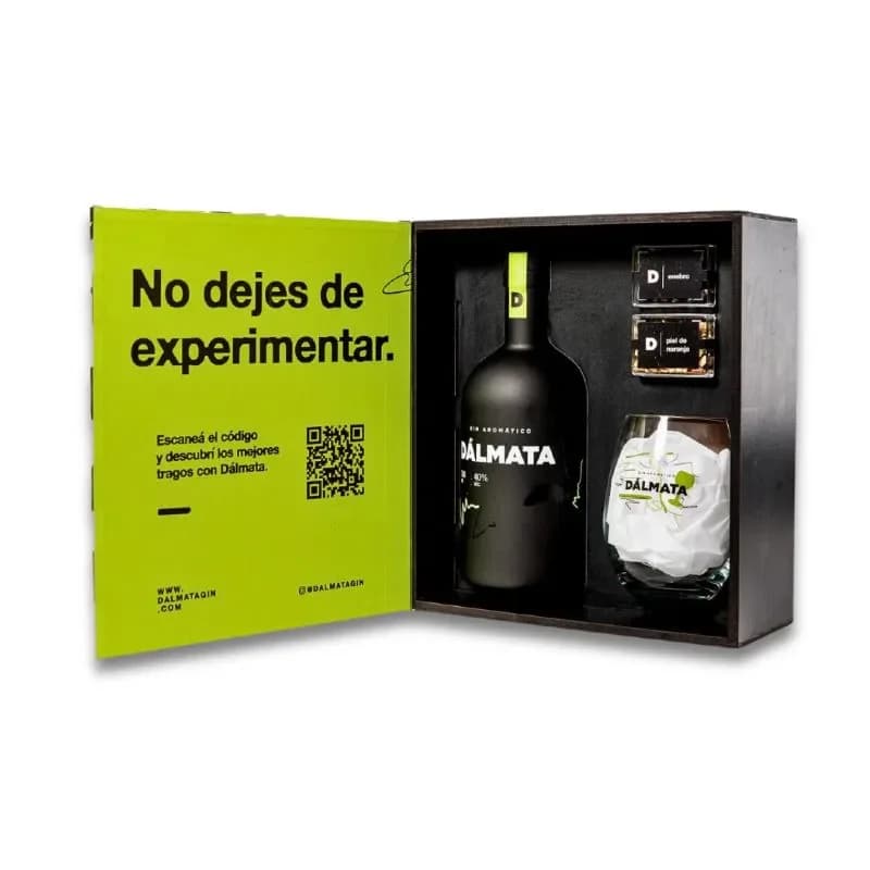 BOX BASIC GIN DALMATA BLACK + VASO + STK